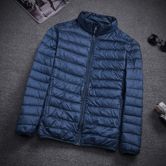 New thin down jacket men's stand-collar short slim thin section casual coat large size men's clothing ultra-thin tide New thin down jacket men's stand-collar short slim thin section casual coat large size men's clothing ultra-thin tide