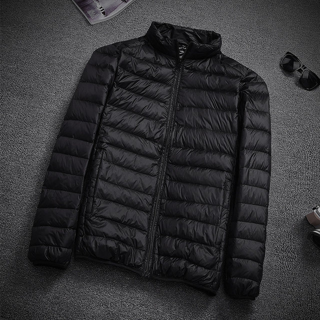 New thin down jacket men's stand-collar short slim thin section casual coat large size men's clothing ultra-thin tide New thin down jacket men's stand-collar short slim thin section casual coat large size men's clothing ultra-thin tide