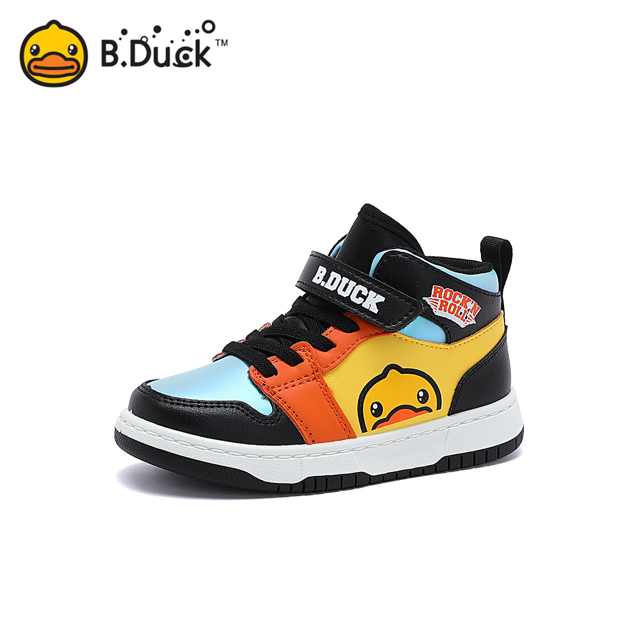 bduck小黄鸭童鞋儿童板鞋春秋新款男女女童防滑板鞋