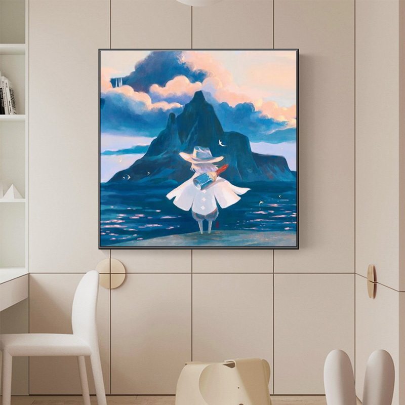 光遇diy数字油画游戏游戏卡卡通动漫人物手工填色diy