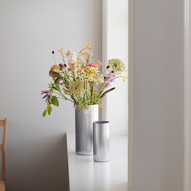 现货georgjensen丹麦乔治杰生花瓶进口不锈钢欧式花瓶