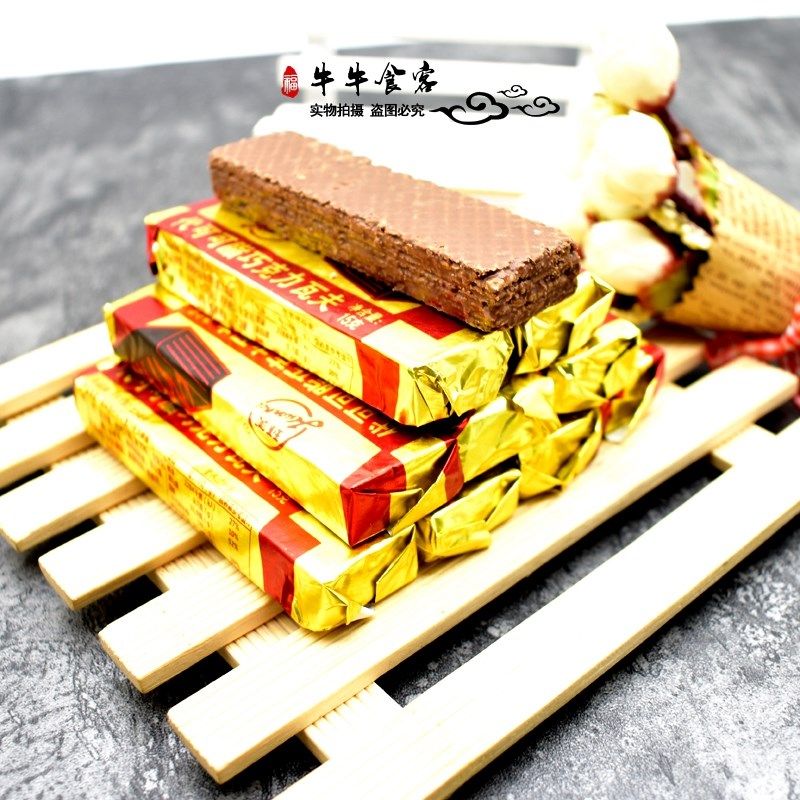 怀旧零食巧克力瓦夫年的记忆威化饼干威化饼干