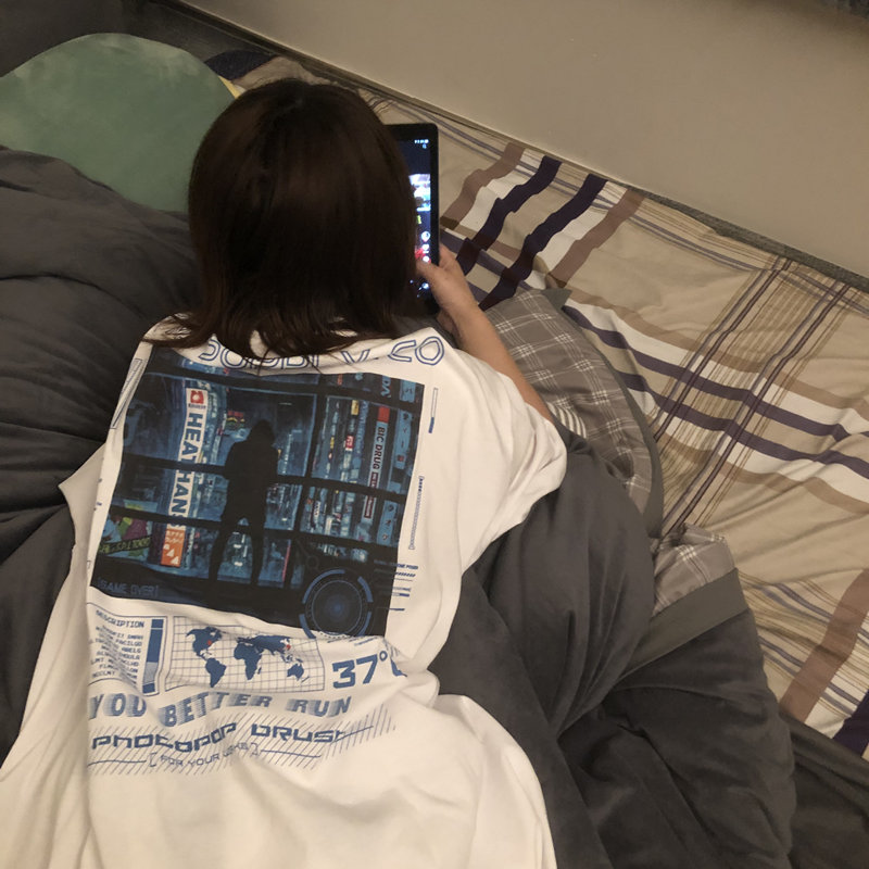 小众古着感ins街头宽松chic短袖2021国潮高街oversize情侣半袖t恤