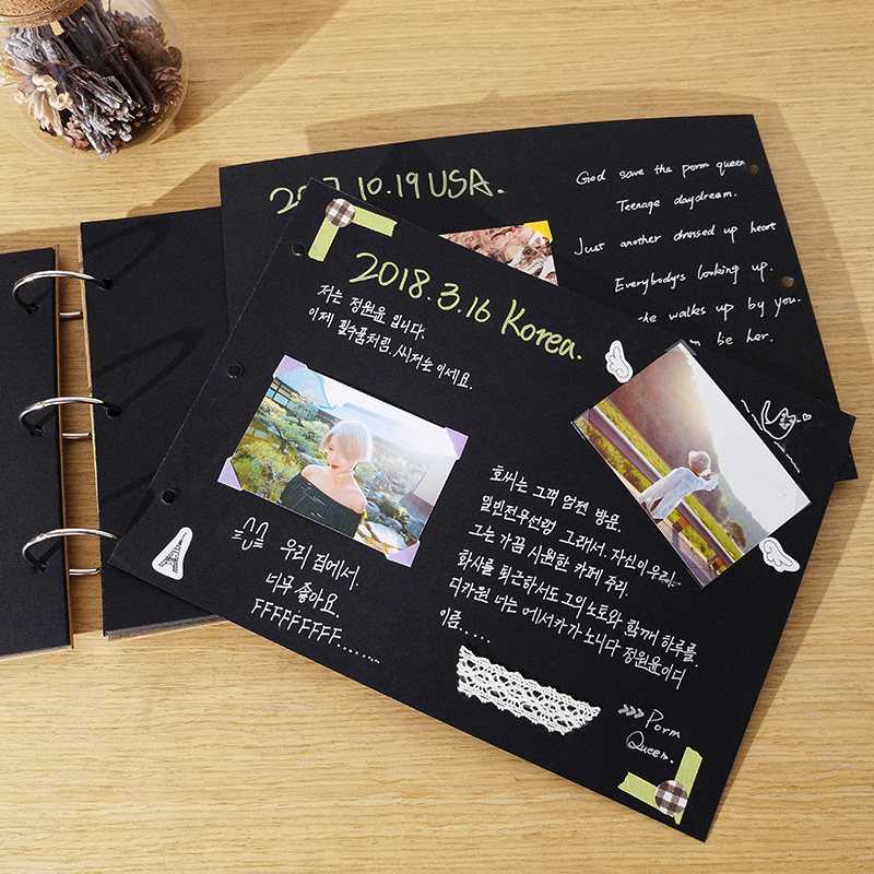 卡纸10寸12寸手工diy铁环相册内页400克加厚卡纸