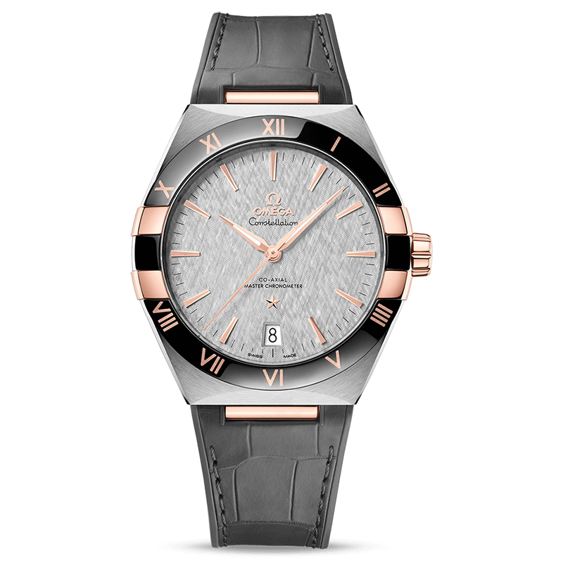 欧米茄星座系列皮带灰盘轻奢典雅机械男表131.23.41.21.06.001