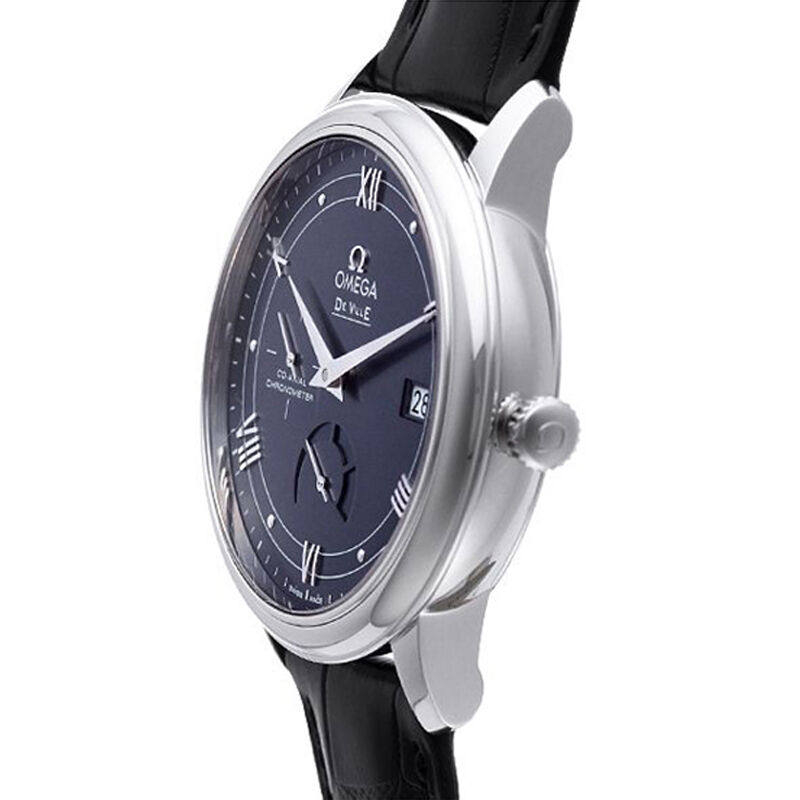 瑞士欧米茄omega碟飞系列皮带蓝盘机械男表42413402103002