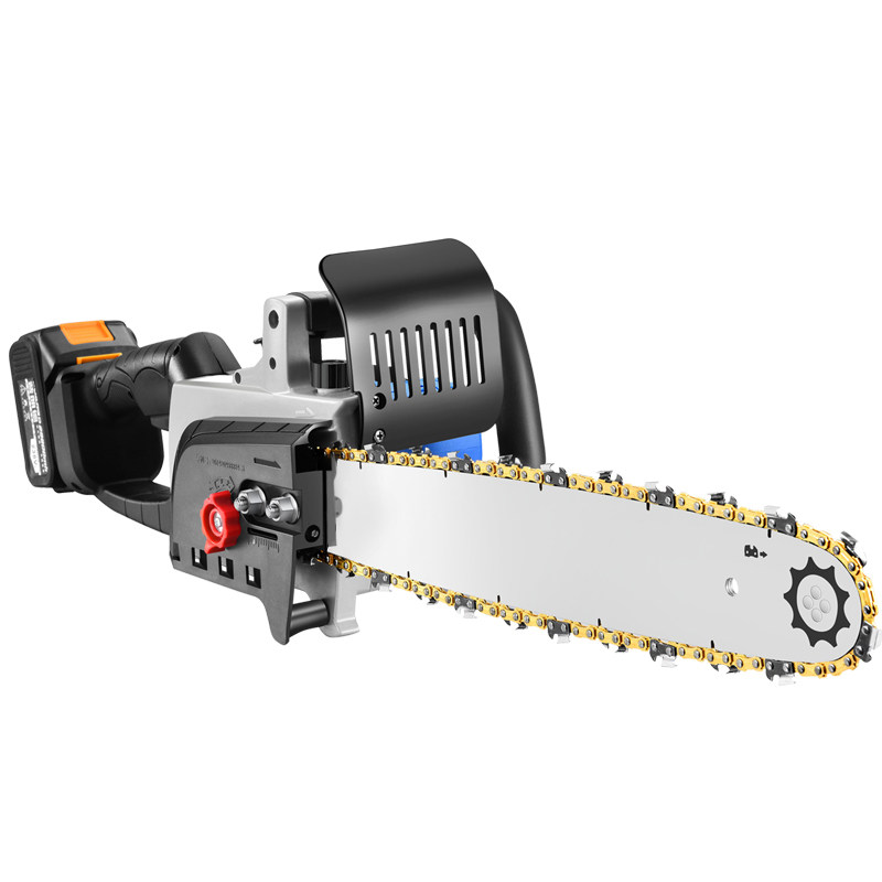 普朗德充电式电链锯家用电动磨光小型户外手持无线锂电伐木锯木工