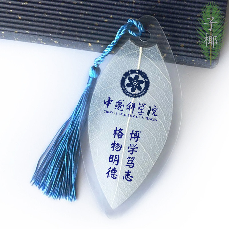 中国科学院叶脉书签中国名校中科院纪念品老师同学励志书签