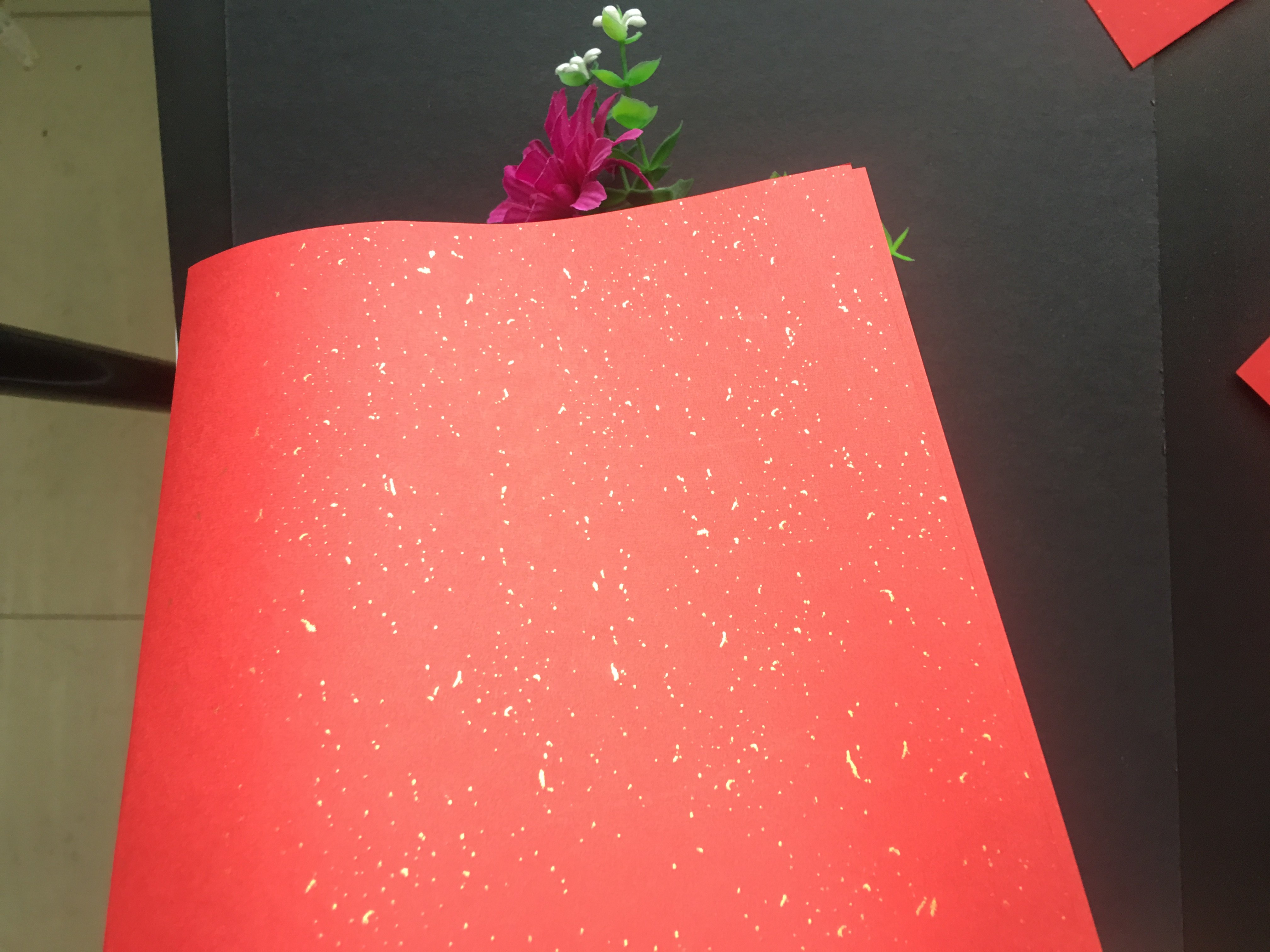 张大红色洒金礼品礼品包装包装纸请贴内页婚庆剪纸卡纸