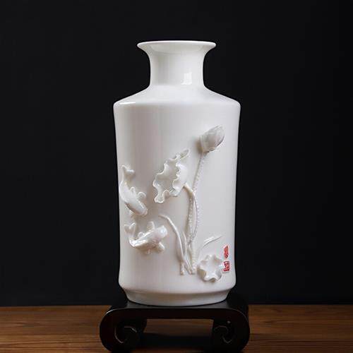 赵氏恒玺德化白瓷花瓶摆件传统工艺品捏花技艺其他鞋配件