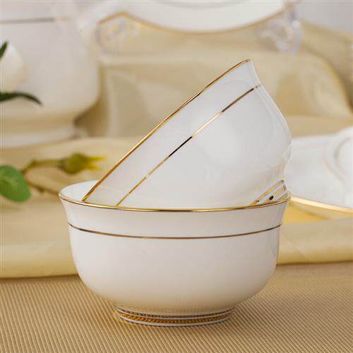 景德镇餐具潇毅欧式陶瓷碗盘家用简约碗碟套装led导光板