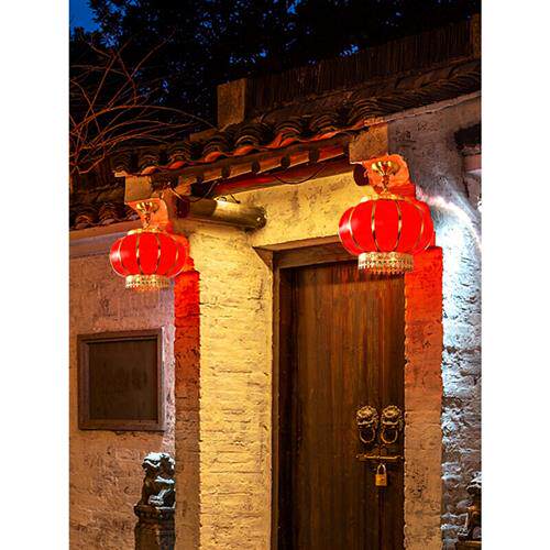 灯具顶树品牌全铜红灯笼庭院茶楼酒店大门吊灯玻璃油墨