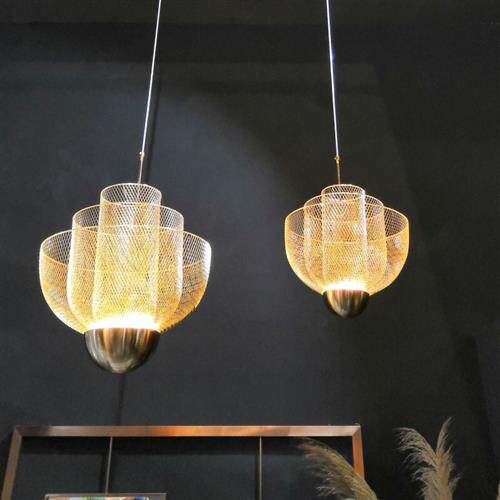 欧汉北欧铁艺网格吊灯意大利设计师创意个性造型光影宝珠