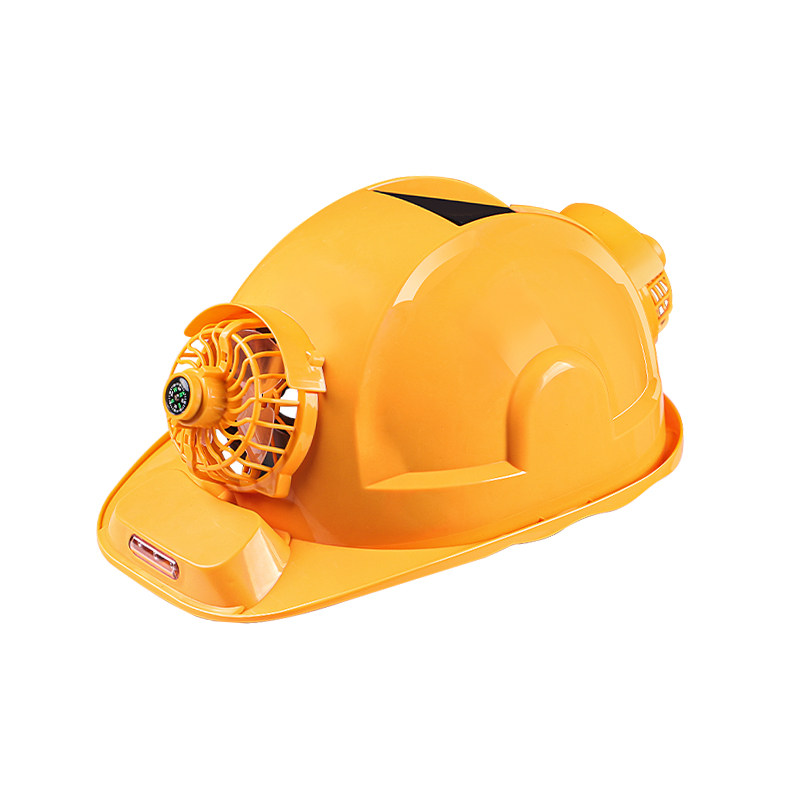 风扇空调制冷工地安全帽太阳能充电降温头盔冒帽子夏安全帽