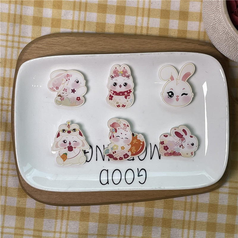 新年兔年兔子贺岁胸针卡通可爱喜庆节日礼物胸针