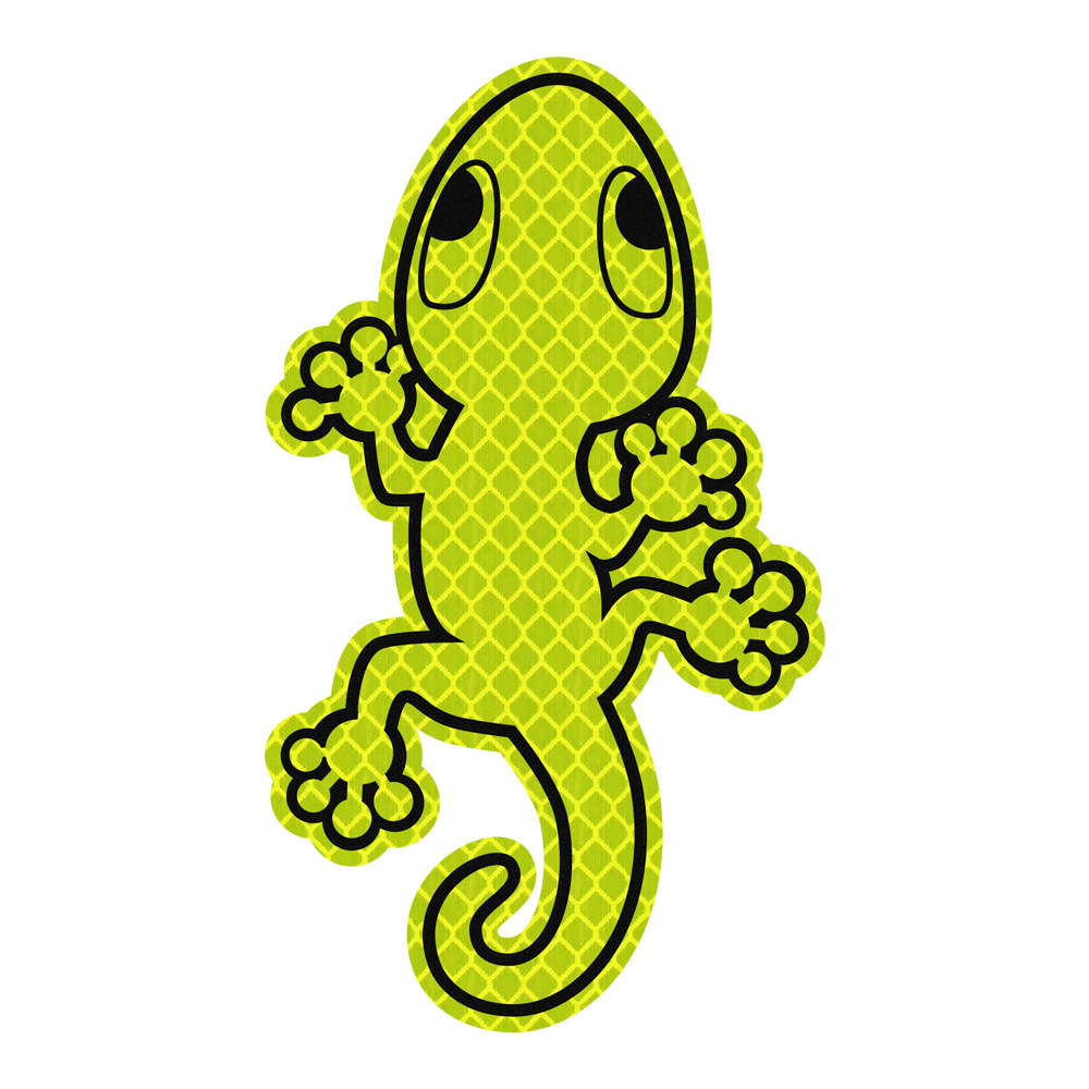 美国艾利钻石石级卡通壁虎反光贴纸遮档划痕汽车装饰贴