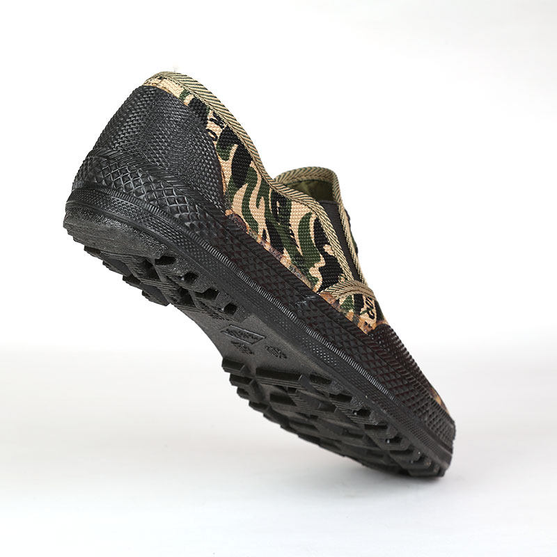 【解放鞋】正品军工耐磨87式作训鞋男工地防滑军训迷彩帆布胶