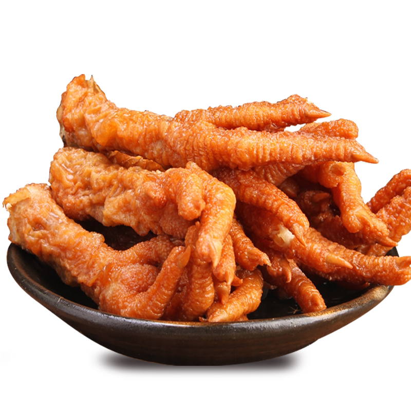 老汤五香虎皮鸡爪袋装 山东特产卤味鸡肉熟食烧鸡特价 扒鸡爪