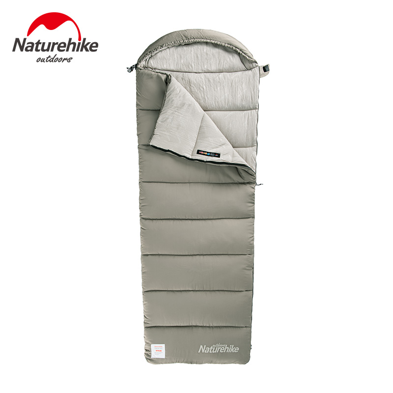 NH Noke Envelope with Hat Cotton Sleeping Bag for Adults Outdoor Camping Single Person Portable Spliceable Double Tent Sleeping Bag