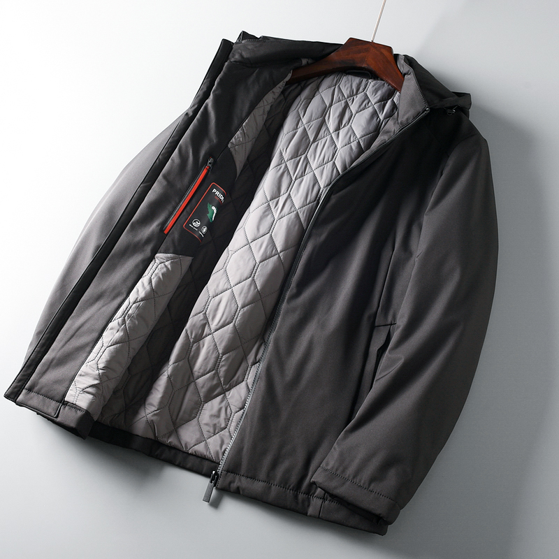 80丝绵+20桑蚕丝！保暖不臃肿！撤柜男秋冬新款休闲连帽棉衣棉服