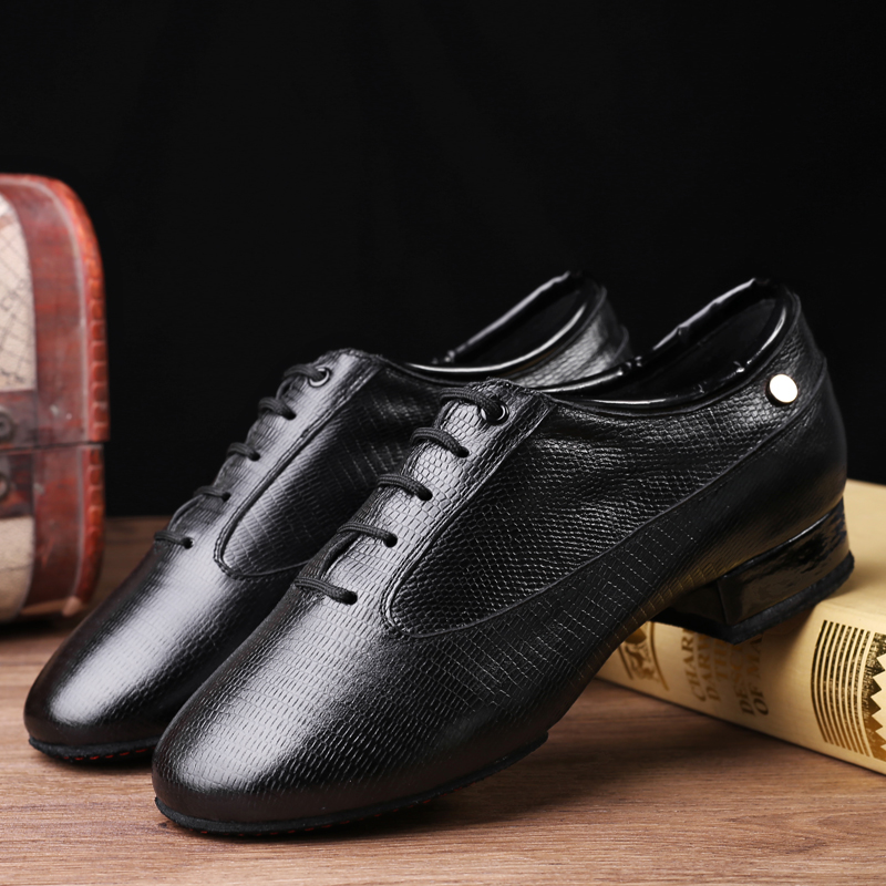 舞鞋yuepa拉丁拉丁舞男士真皮两点成人摩登软底拉丁舞鞋