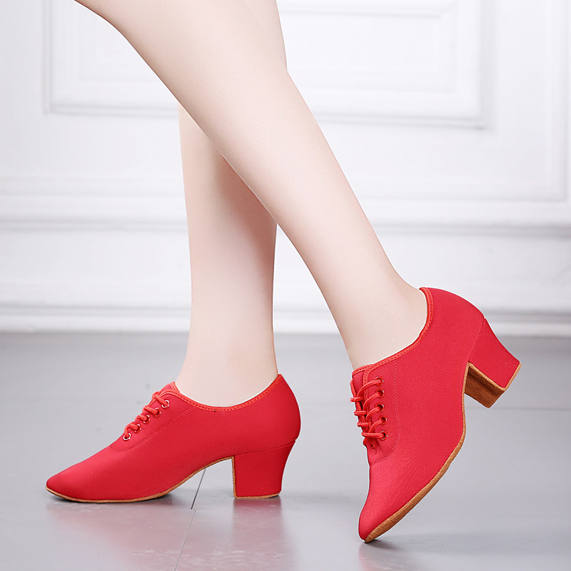 悦帕拉丁舞鞋女成人舞蹈鞋软底中跟国标广场恰恰交谊舞鞋特价清仓