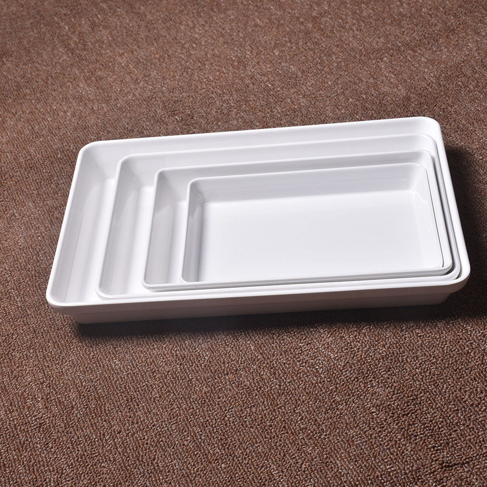 密胺餐具仿瓷长方形熟食卤菜卤味凉菜盘子快餐店盘