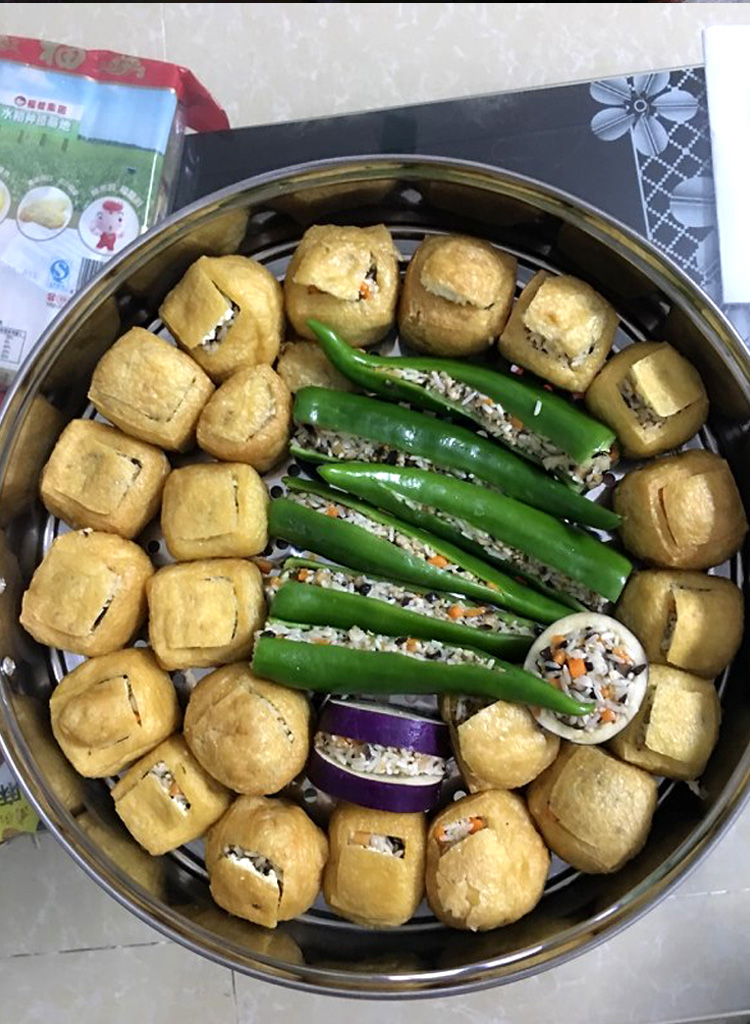 豆腐素食糯米广西酿菜手工熟食没有肉沫一斤糯米