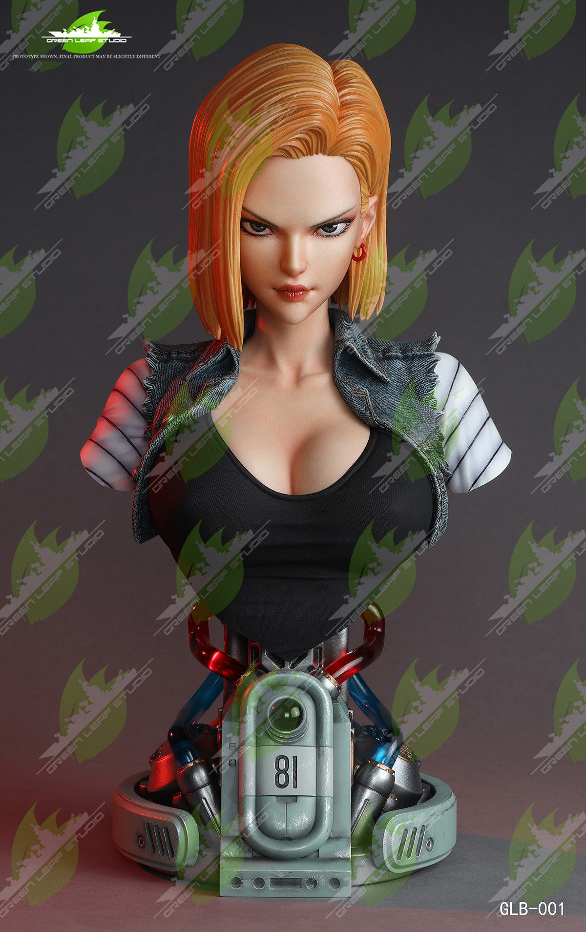 18号绿叶胸像硅胶材质七龙珠人造雕像手办gk手办