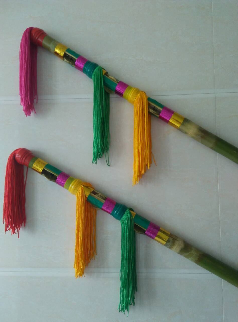 广场舞包邮打钱杆连响花棍莲湘舞霸王鞭金钱棒铜钱杆六道流苏