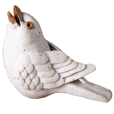 斗汝景德镇创意纯手工陶瓷雕塑鸟个性现代简约茶宠茶桌摆件茶玩