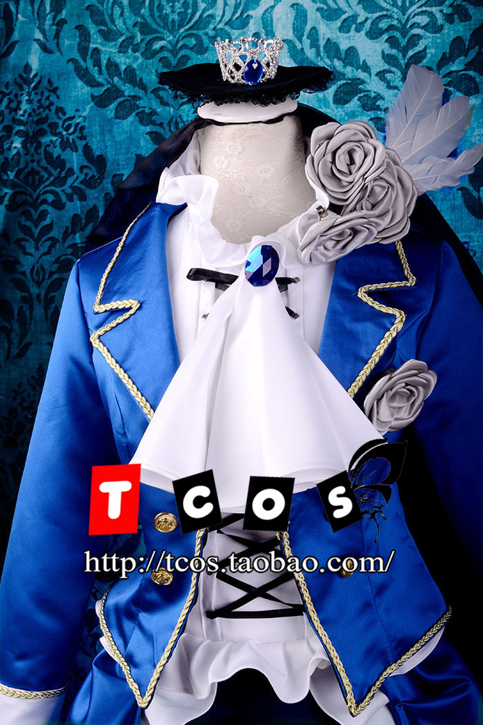 tcos 黑执事 夏尔凡多姆海恩 夏尔cos 蓝色礼服 动漫cosplay女装