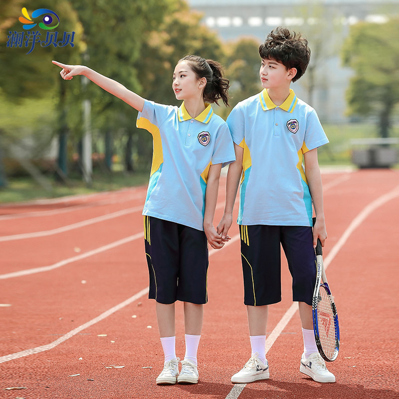 校服套装夏季小学生短袖中裤运动装二三四五年级男女儿童统一班服