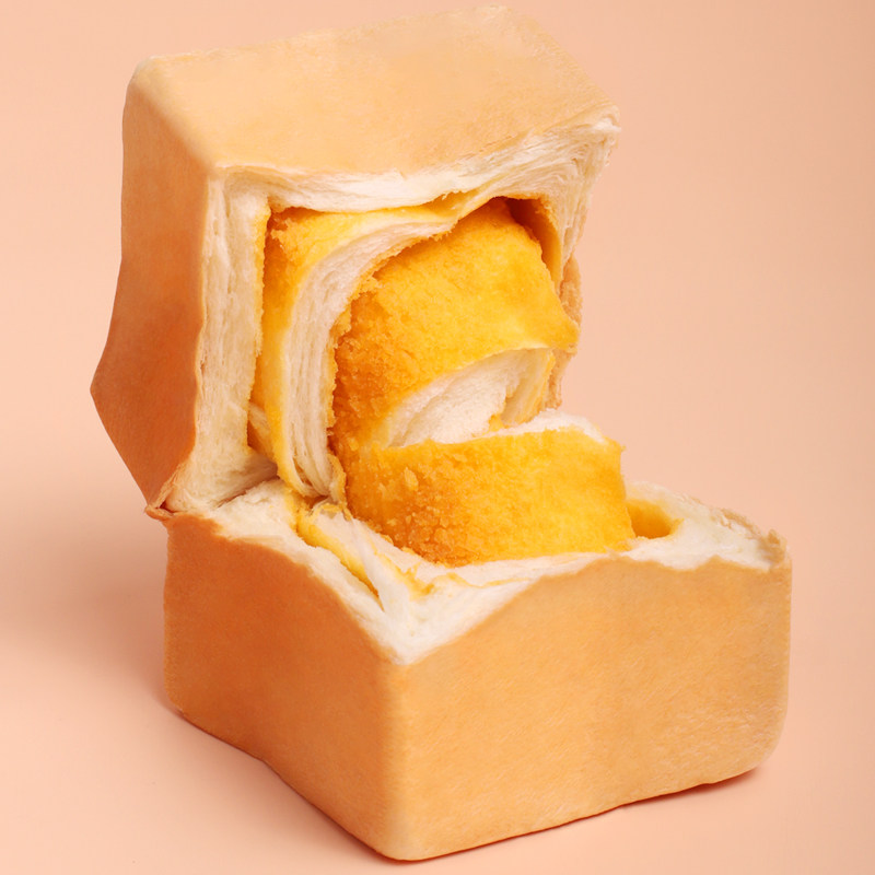 面包紫来轩手撕200g纯奶咸蛋蛋黄吐司学生营养西式糕点