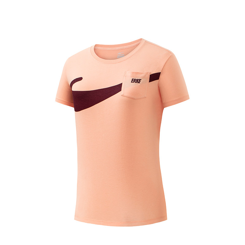 erke鸿星尔克优可丝抗菌棉质上衣运动t恤