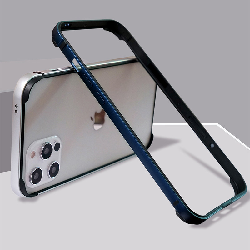 潮牌散热iphone12金属边框promax银色适用苹果12手手机保护套