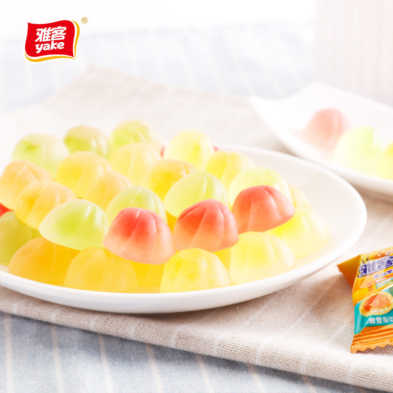 糖果雅客v9维生素软糖爆浆果汁儿童弹夹夹心糖糖果