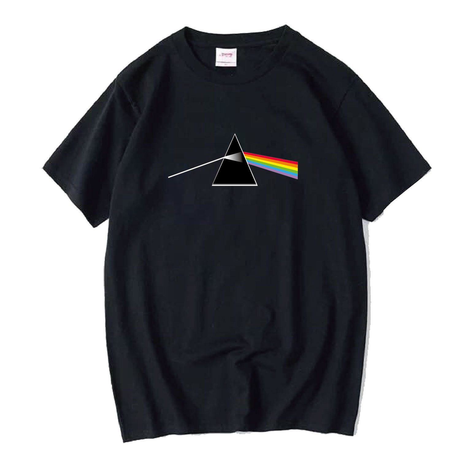 pinkfloyd平克弗洛伊德短袖纯棉文化衫月之暗面反光镜摇滚t恤