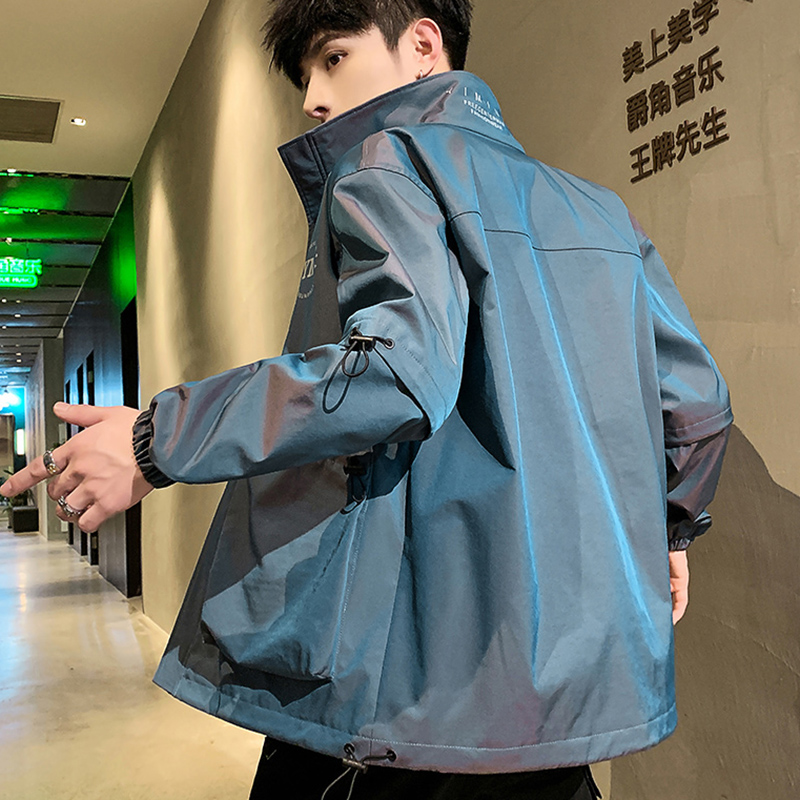2022秋季新款男士外套潮牌韩版潮流帅气上衣服春秋装百搭休闲夹克