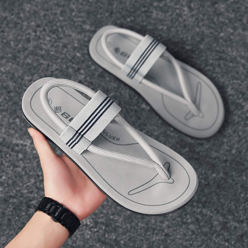 凉鞋男夏季外穿时尚潮流男士沙滩鞋防滑人字拖鞋室外两用夹脚凉拖