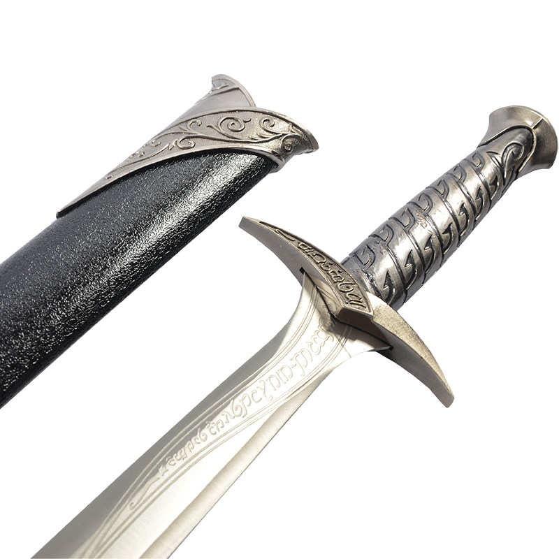 影视魔戒霍比特矮人弗罗多巴金斯刺叮剑精灵短剑摆饰道具未开刃