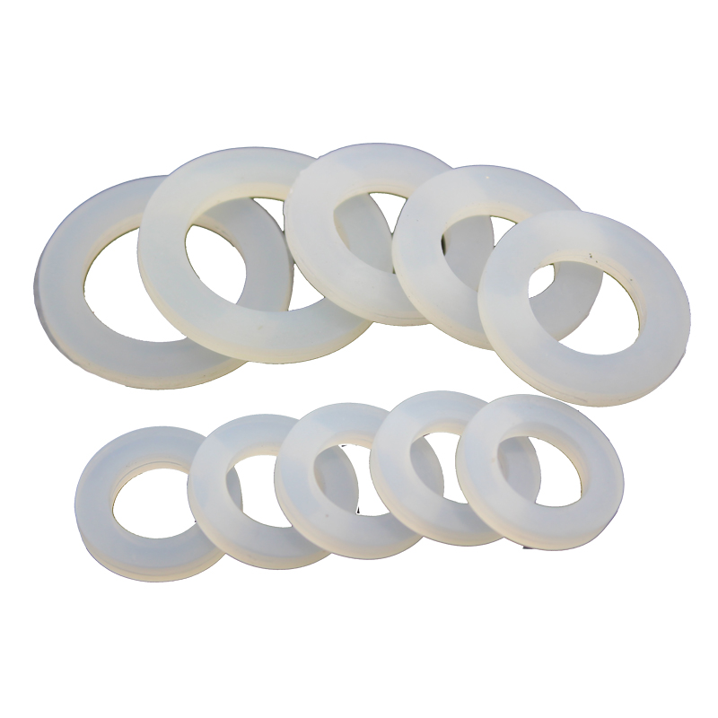 硅胶垫片乳白色透气耐高温密封圈 平垫4分6分1寸 o形圈