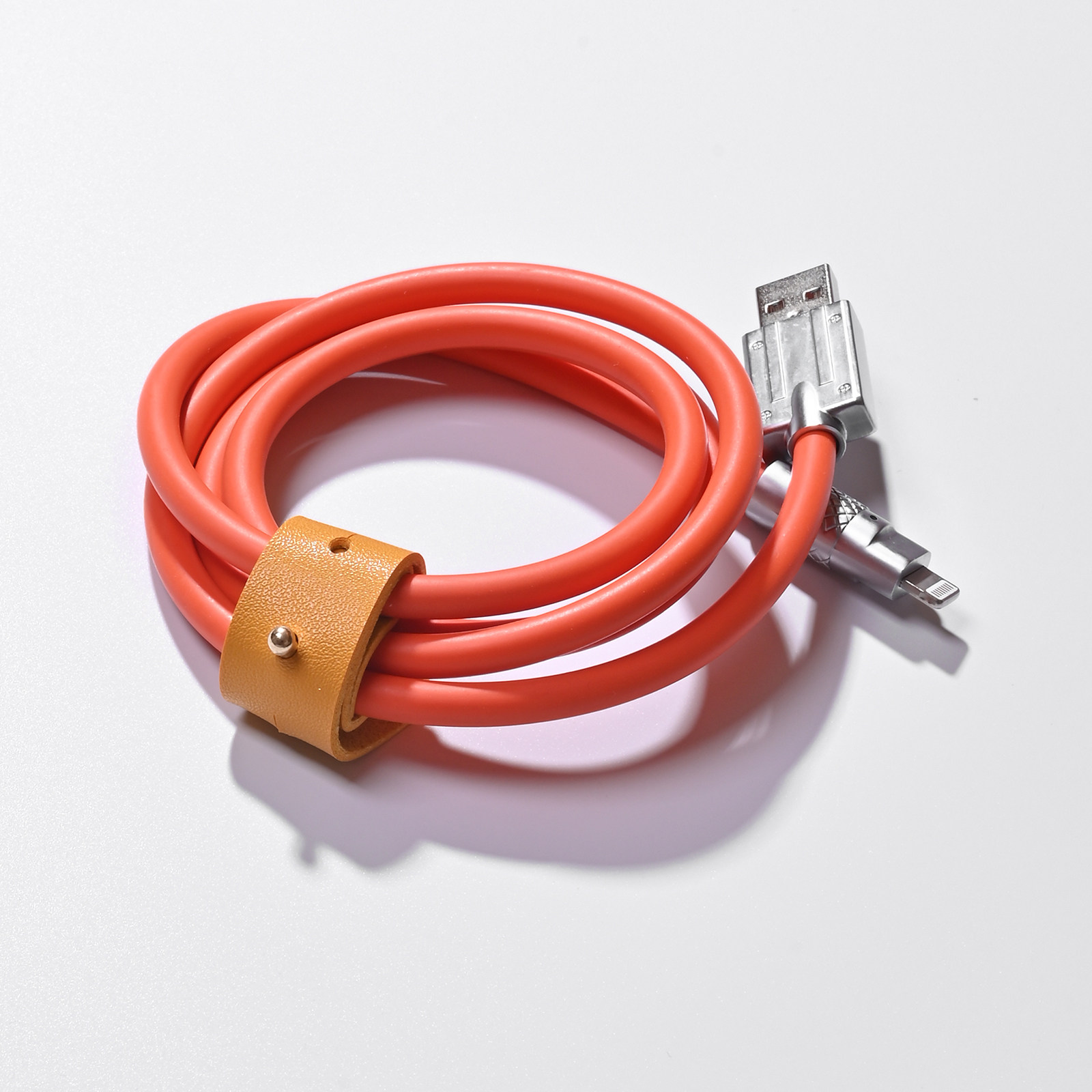 数据线kelowna可乐扎带皮革皮扣绑带绑绳耳机数据电线扎带