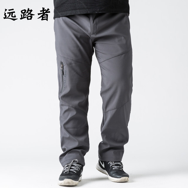 Fat man outdoor sports pants plus fertilizer XL loose assault pants fat high waist men's pants autumn and winter plus velvet trousers Fat man outdoor sports pants plus fertilizer XL loose assault pants fat high waist men's pants autumn and winter plus velvet trousers