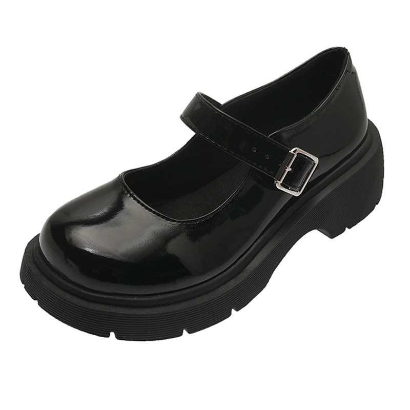 黑色玛丽珍小皮鞋女夏季薄款jk单鞋 优艾莎单鞋