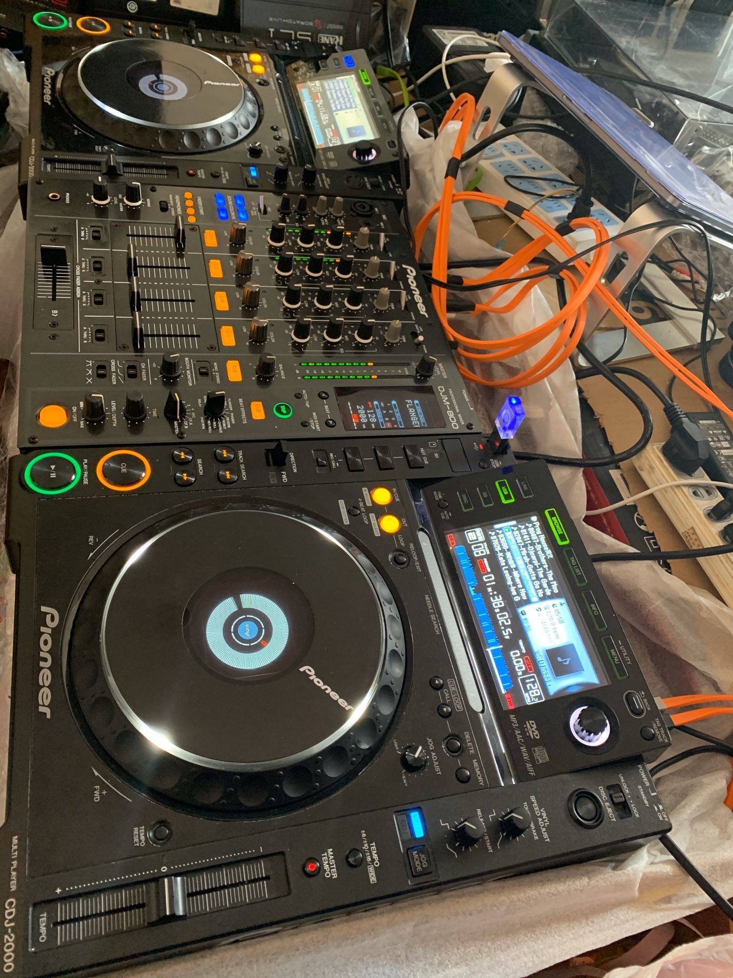 二手dj设备先锋cdj2000碟机一对支持cddjm800混音台调音台舞台