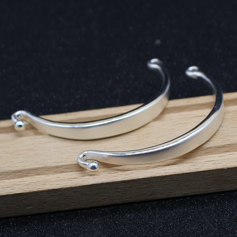 足银s999纯银3d硬银半圈半镯弯管路路通手环其他diy饰品配件