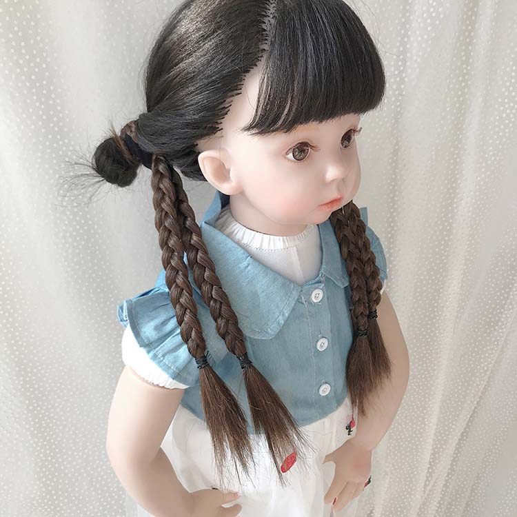 甜酷女孩自然麻花辫鱼骨辫子女团辣妹假发脏辫双马尾