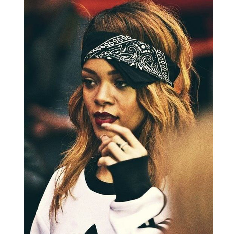 腰果花头头巾方巾街舞2pac说唱潮流街头饶舌头巾