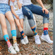 European and American tide brand ins color fashion dynamic popular skateboarding sports parent-child children's long tube asymmetric AB socks European and American tide brand ins color fashion dynamic popular skateboarding sports parent-child children's long tube asymmetric AB socks